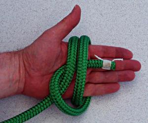 Stopper Knot Tied on the Hand 